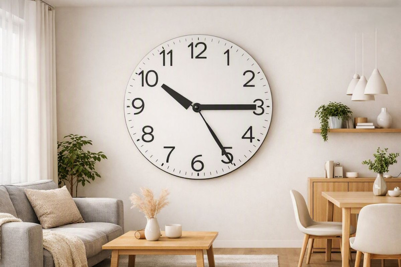 ساعت دیواری بزرگ در فضاهای کوچک؛ راهکار یا اشتباه؟