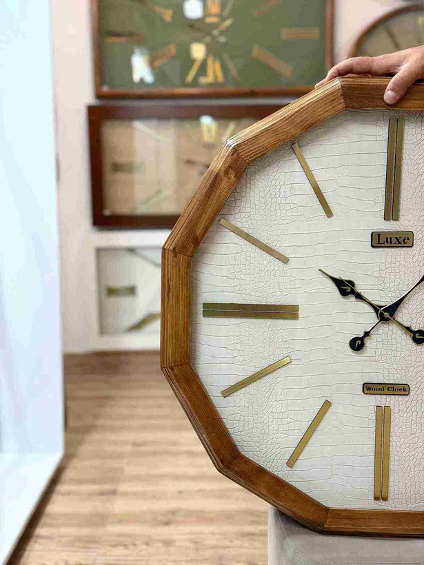 ساعت دیواری 12 ضلعی برند لوکس سایز 65 کد 6570