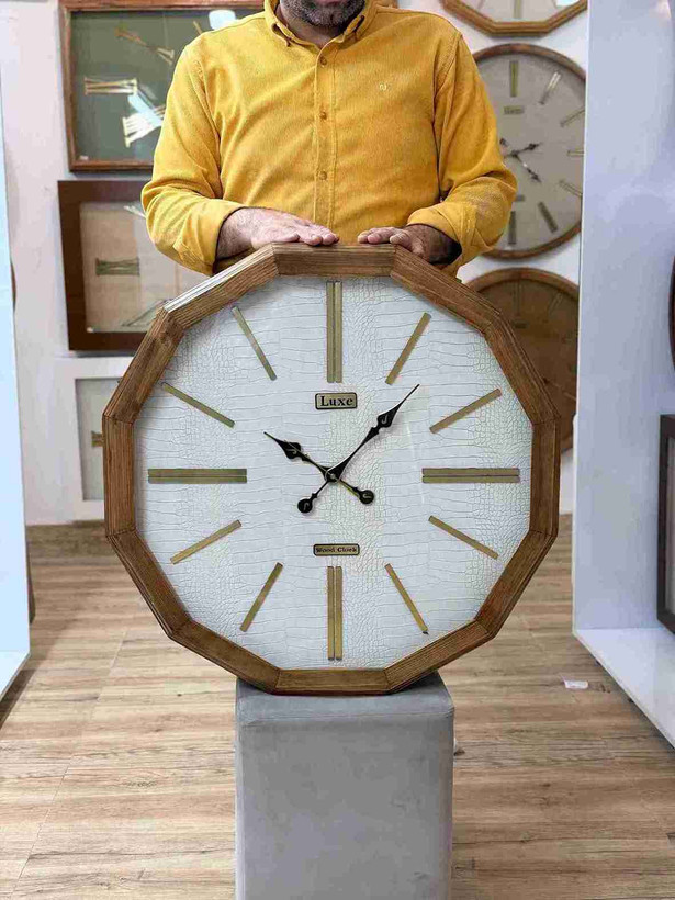 ساعت دیواری 12 ضلعی برند لوکس سایز 65 کد 6570