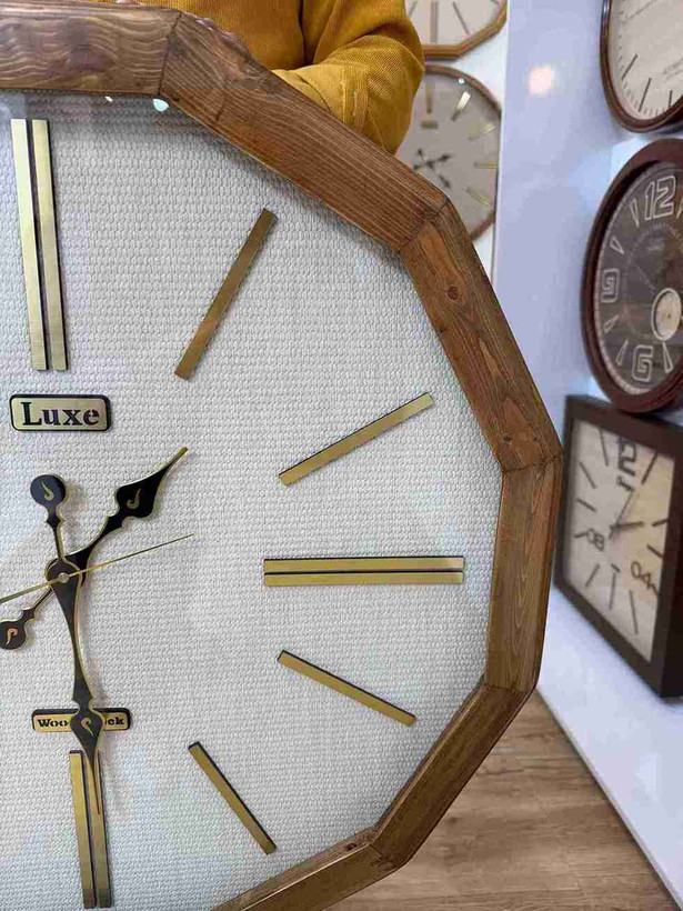 ساعت دیواری 12 ضلعی برند لوکس سایز 65 کد 6570